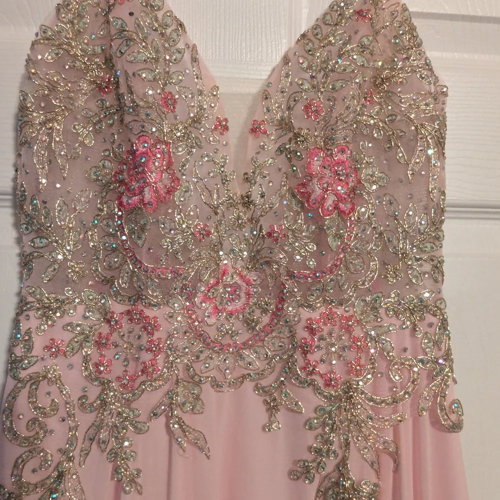 Jovani Elegant Pink Chiffon Dress - Picture 9 of 16